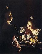 Joseph wright of derby Joseph Wright of Derby. Two Girls Dressing a Kitten china oil painting artist